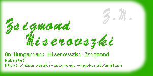 zsigmond miserovszki business card